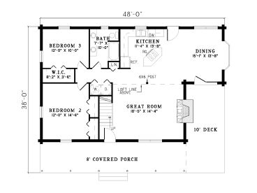 1st Floor Plan, 025L-0021