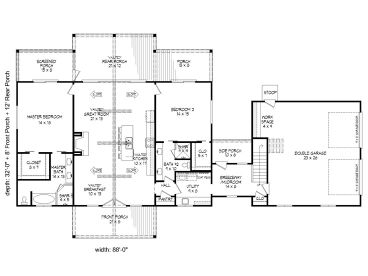 1st Floor Plan, 062H-0490