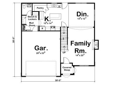 1st Floor Plan, 050H-0106