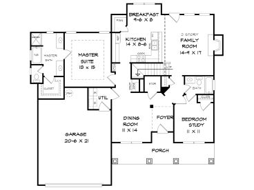 1st Floor Plan, 019H-0196