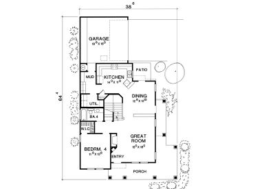 1st Floor Plan, 036H-0057