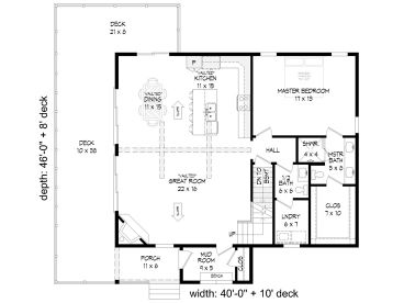 1st Floor Plan, 062H-0350