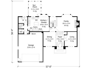 1st Floor Plan, 023H-0021