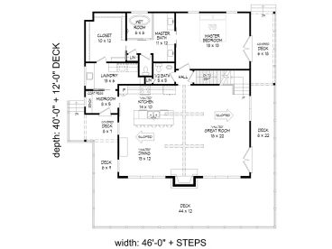 1st Floor Plan, 062H-0352