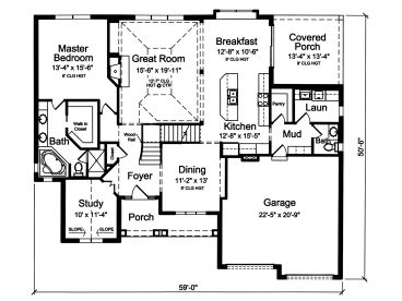 1st Floor Plan, 046H-0156