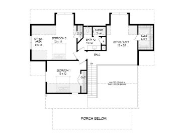 2nd Floor Plan, 062H-0231