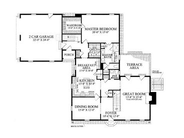 1st Floor Plan, 063H-0070
