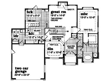 1st Floor Plan, 032H-0072