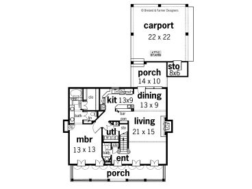 1st Floor Plan, 021H-0075