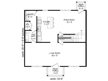 1st Floor Plan, 062H-0092