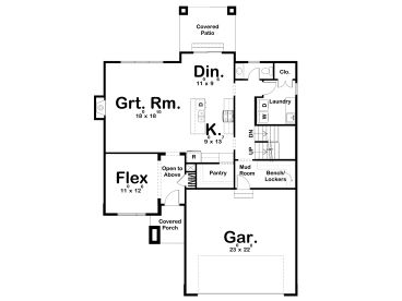 1st Floor Plan, 050H-0183