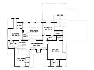 2nd Floor Plan, 029H-0127
