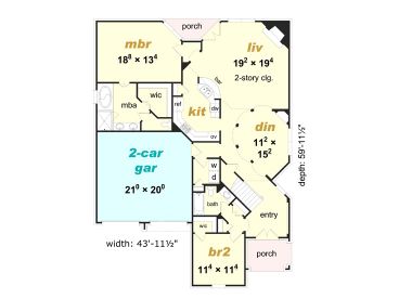 1st Floor Plan, 061H-0184