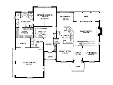 1st Floor Plan, 063H-0132