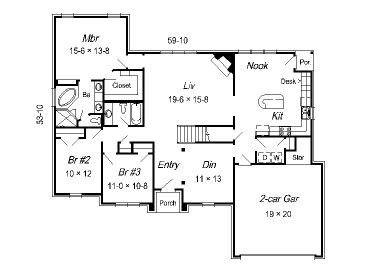 1st Floor Plan, 061H-0053