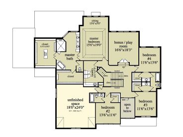 2nd Floor Plan, 053H-0053