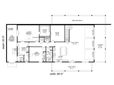 1st Floor Plan, 062H-0374