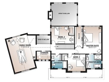 2nd Floor Plan, 027H-0535