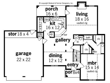 1st Floor Plan, 021H-0207