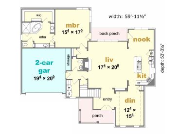 1st Floor Plan, 061H-0077