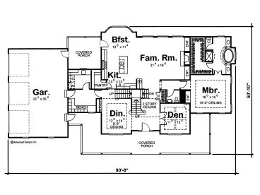 1st Floor Plan, 050H-0055