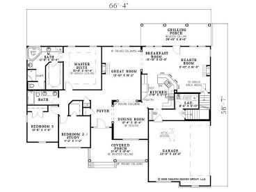 1st Floor Plan, 025H-0090
