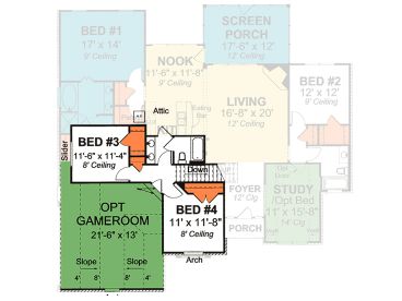 2nd Floor Plan, 059H-0082