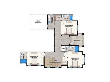 2nd Floor Plan, 069H-0036