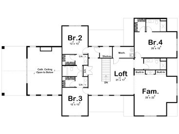 2nd Floor Plan, 050H-0522