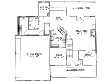 1st Floor Plan, 012H-0054