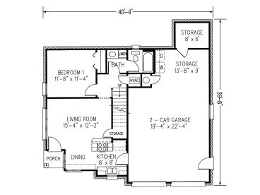 1st Floor Plan, 054H-0139