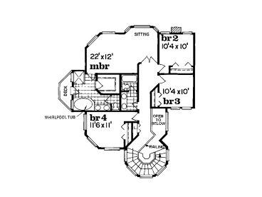 2nd Floor Plan, 032H-0045