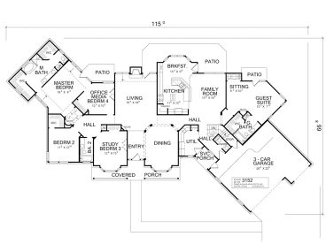 Floor Plan, 036H-0030