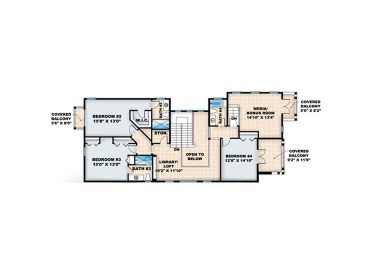 2nd Floor Plan, 040H-0003