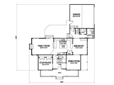 1st Floor Plan, 058H-0074