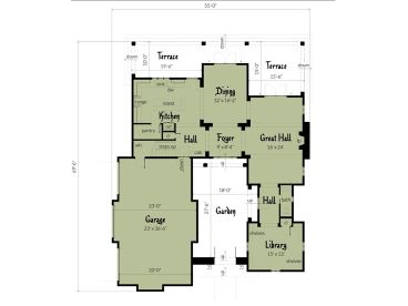 1st Floor Plan, 052H-0157