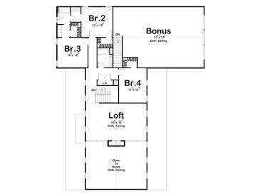 2nd Floor Plan, 050H-0344