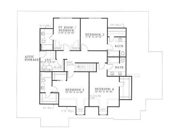 2nd Floor Plan, 025H-0023