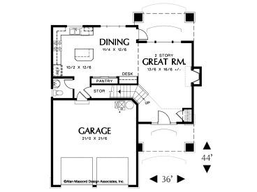1st Floor Plan, 034H-0205