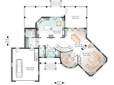 1st Floor Plan, 027H-0096