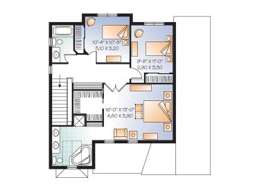 2nd Floor Plan, 027H-0198