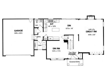 1st Floor Plan, 014H-0035