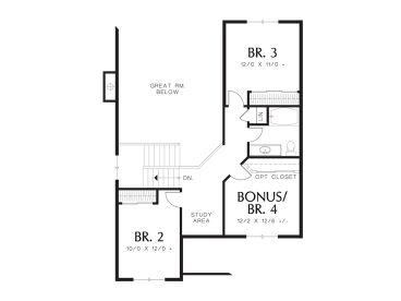 2nd Floor Plan, 034H-0411