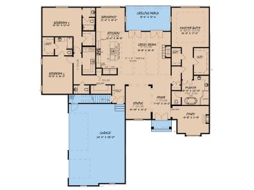 1st Floor Plan, 074H-0132