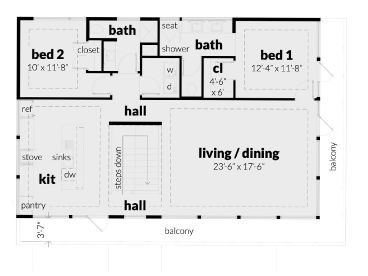 2nd Floor Plan, 052G-0030