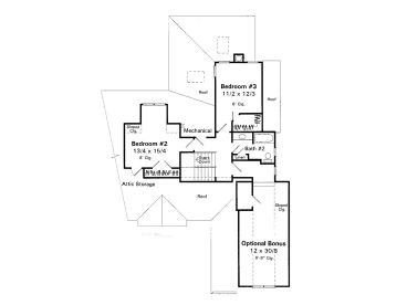 2nd Floor Plan, 030H-0053