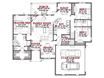 1st Floor Plan, 073H-0053