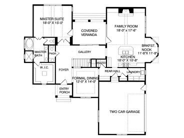 1st Floor Plan, 029H-0117