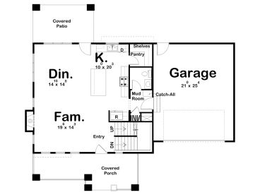 1st Floor Plan, 050H-0484
