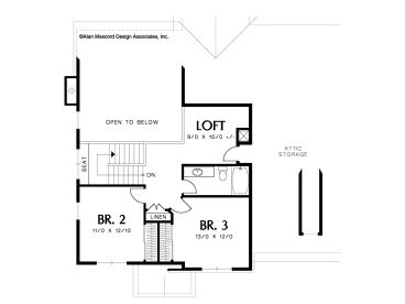 2nd Floor Plan, 034H-0172